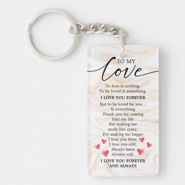 Best Husband Ever Romantic Love Message From Wife Keychain (Front)