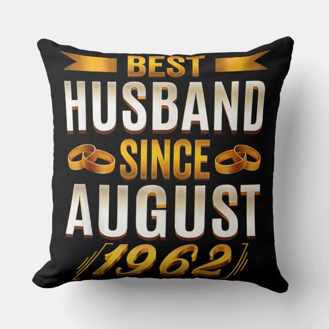 Best Husband Funny 58th Anniversary Throw Pillow (Front)