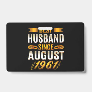 Best Husband Funny 59th Anniversary Parents Badge
