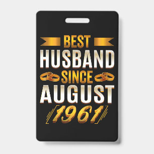 Best Husband Funny 59th Anniversary Parents Badge
