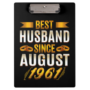 Best Husband Funny 59th Anniversary Parents Clipboard