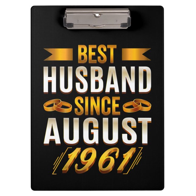 Best Husband Funny 59th Anniversary Parents Clipboard (Front)