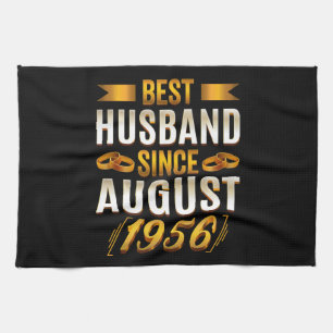Best Husband Funny Anniversary Wife Kitchen Towel