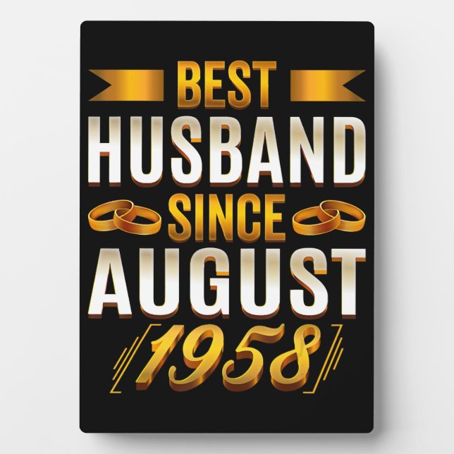 Best Husband FunnyAnniversary Mom Dad Plaque (Front)