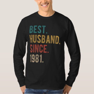 Best Husband Since 1981 41st Wedding Aniversary T-Shirt