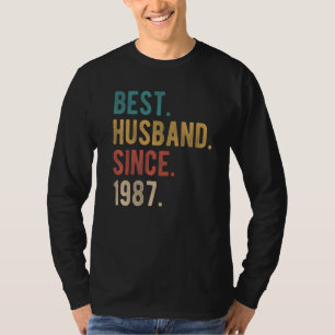 Best Husband Since 1987  35th Wedding Aniversary F T-Shirt
