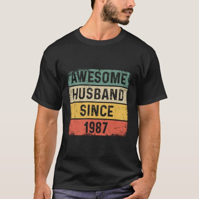 Best Husband Since 1987 36Th Wedding Anniversary F T-Shirt (Front)