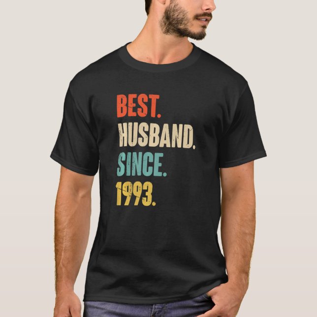 Best Husband Since 1993  29 Wedding Anniversary Fo T-Shirt (Front)