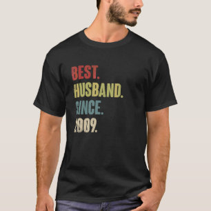 Best Husband Since 2009 13th Wedding Aniversary R T-Shirt