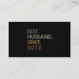 Best Husband Since 2012 Epic Couple Wedding Business Card