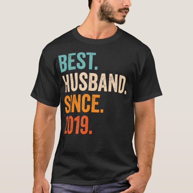 Best Husband Since 2019  5Th Wedding Anniversary 5 T-Shirt (Front)