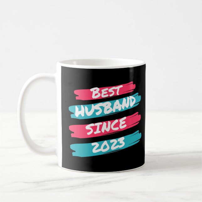 Best Husband since 2023 1st Wedding anniversary Coffee Mug (Left)