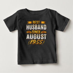 Best Husband Since August 1955 Funny Annivesary Baby T-Shirt
