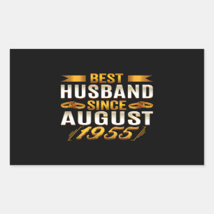 Best Husband Since August 1955 Funny Annivesary Sticker