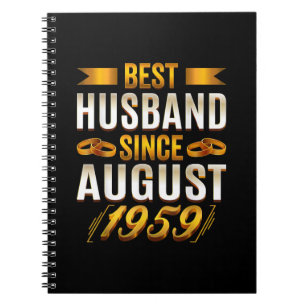 Best Husband Since August 1959 - Funny 61st Notebook