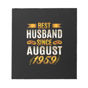 Best Husband Since August 1959 - Funny 61st Notepad