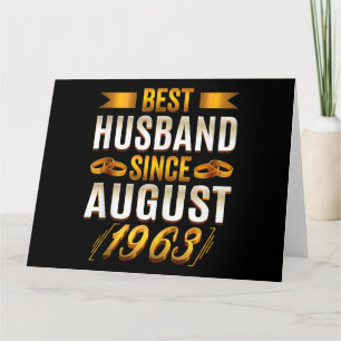 Best Husband Since August 1963 57th Anniversary Card
