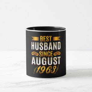 Best Husband Since August 1963 57th Anniversary Mug
