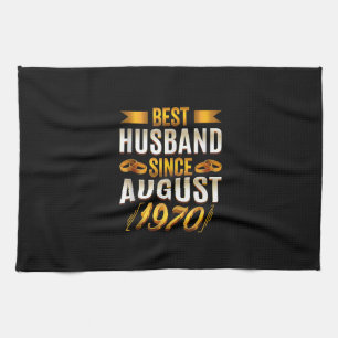Best Husband Since August 1970 - Funny 50th Kitchen Towel