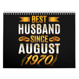 Best Husband Since August 1970 Funny Anniversary Calendar