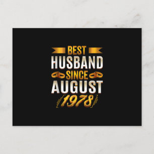 Best Husband Since August 1978 - Funny 42nd Holiday Postcard