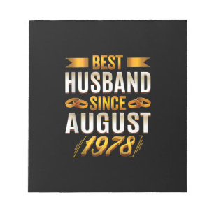 Best Husband Since August 1978 - Funny 42nd Notepad