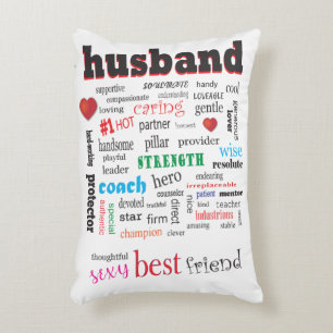 Best Husband Wonderful A1 Word Cloud Decorative Pillow