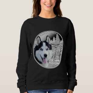 Best Husky Dad Ever Blue Eyed Sweatshirt