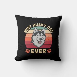 Best husky dad ever Ultimate Love Bond dog daddy Throw Pillow