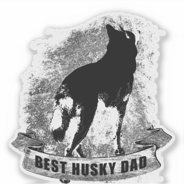 BEST HUSKY DAD Vintage Spruchband (Front)