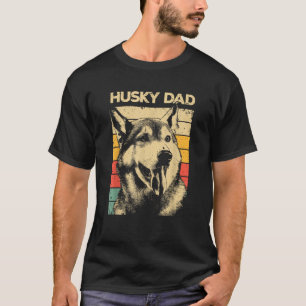 Best Husky Design For Dad Men Siberian Husky Pet D T-Shirt