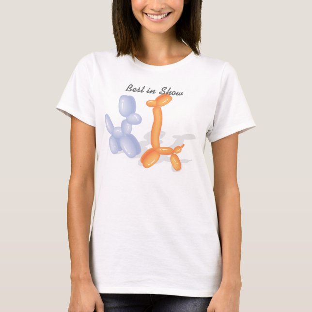 Best in Show with Balloon dogs funny T-Shirt (Front)