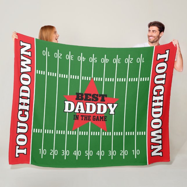 Best in the Game Football Personalized Gift Fleece Blanket (In Situ)