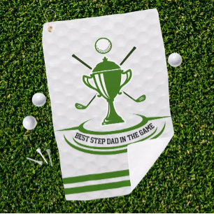Best in the Game Gift for Dad, Grandpa Step Dad Golf Towel