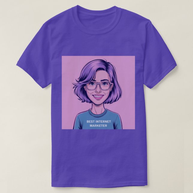 Best Internet Marketer Comic T-Shirt (Design Front)