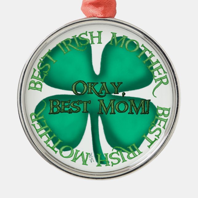 Best Irish Mother medal Metal Ornament (Front)