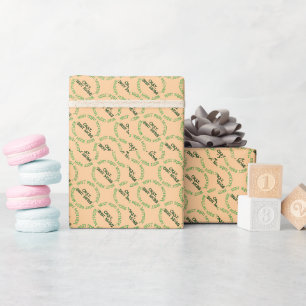 Best Irish Mother tan glossy wrapping paper