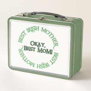 Best Irish Mother white and green lunchbox