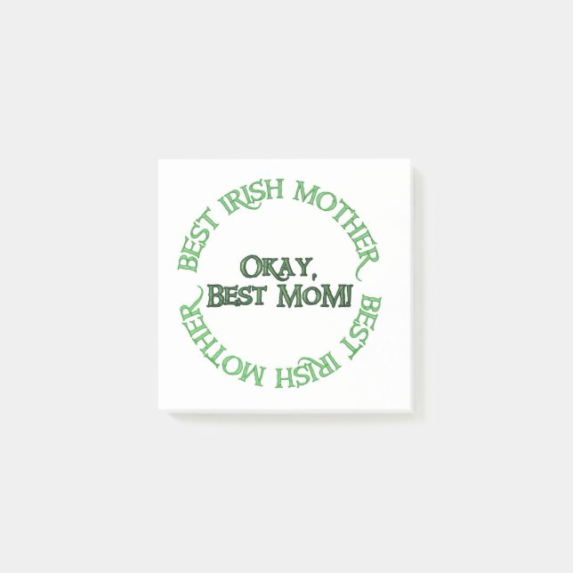 Best Irish Mother white note pads (Front)