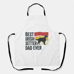 Best Irish Setter Dad Ever Vintage Dog Lover Desig Apron