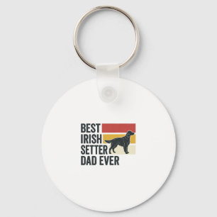Best Irish Setter Dad Ever Vintage Dog Lover Desig Keychain