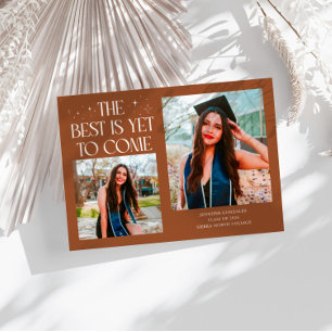 Best Is Yet To Come Terracotta Grad Photo Announcement
