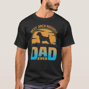 Best Jack Russell Dad Ever Vintage Retro Dog Dad T-Shirt
