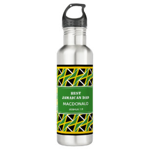 BEST JAMAICAN DAD Patriotic Flag Personalized 710 Ml Water Bottle