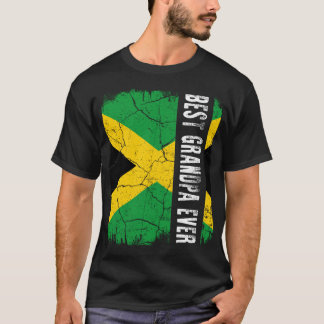 Best Jamaican Grandpa Ever Jamaica Flag T-Shirt