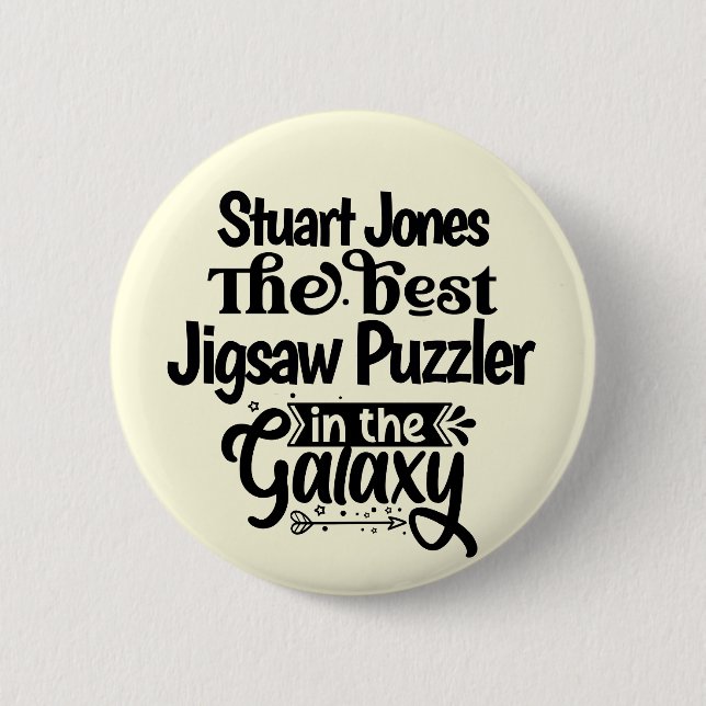 Best jigsaw puzzle hobbiest 2 inch round button (Front)