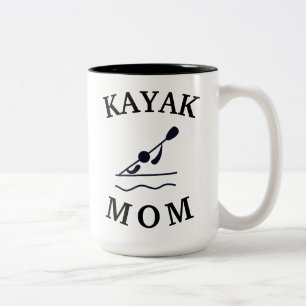 Best "KAYAK MOM" Ever! Mother's Day Two-Tone Coffee Mug