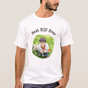 Best KID Ever upload your square family photo T-Shirt