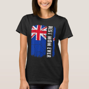 Best Kiwi Mom Ever New Zealand Flag Mother's Day T-Shirt