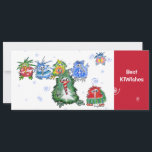 Best KIWIshes Kiwi Christmas Cartoon Card<br><div class="desc">Some funny cartoon kiwi birds will bring some joyful laughter at the Christmas Holiday season. Front reads "Best KIWIshes", Back reads " Have aviary Merry Christmas" and "Wishing you Joy beyond birds"... Edit all the text to create your own special personalized holiday card. Remember these are birds of play for...</div>